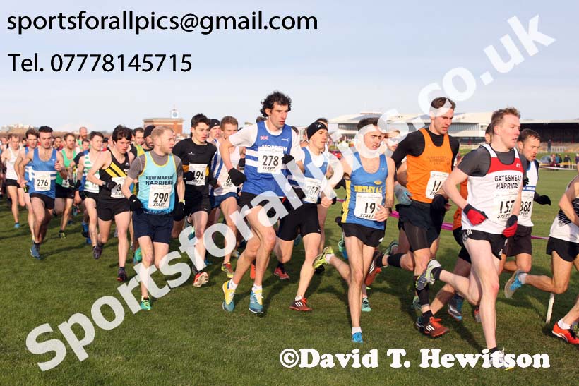 Senior mens North Eastern Cross Country, Redcar. Photo:  David T. Hewitson/Sports for All Pics